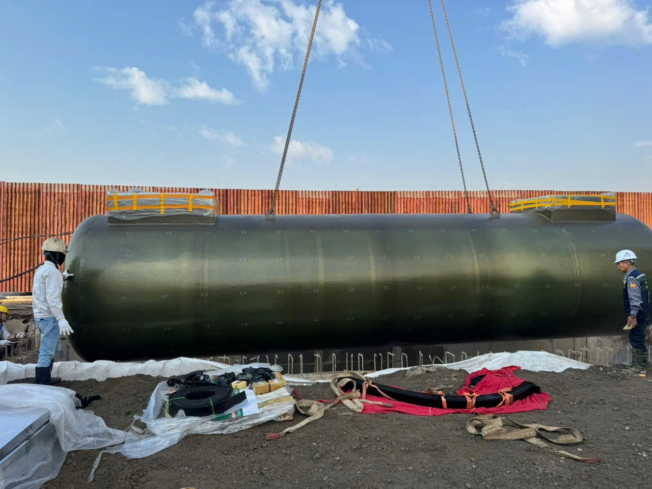 N-PENTANE CONTAINING S&F DOUBLE-WALL TANK INSTALLATION